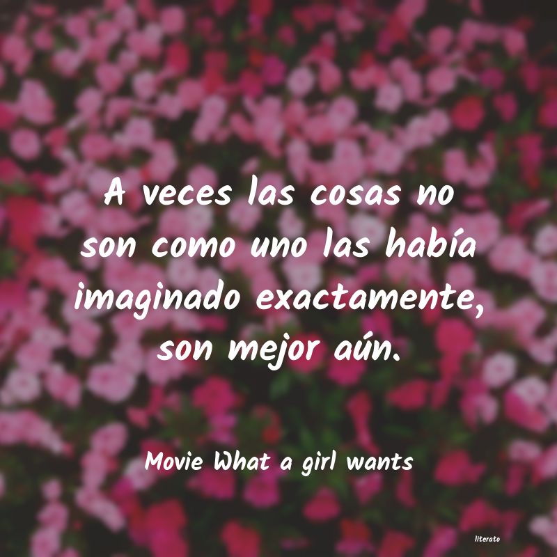 frases de Movie What a girl wants