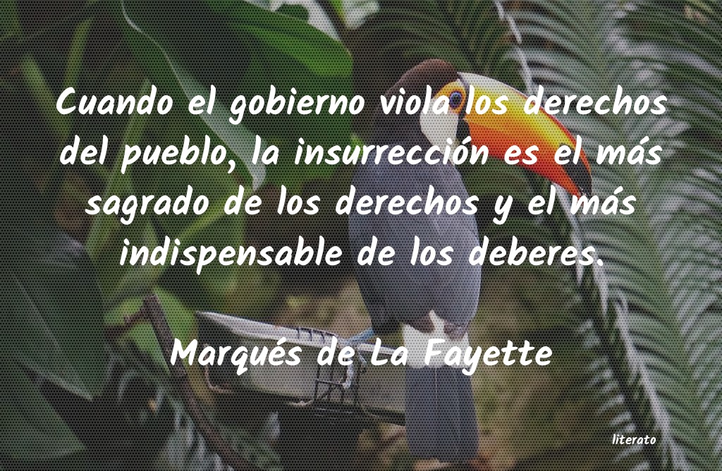 frases de Marqués de La Fayette