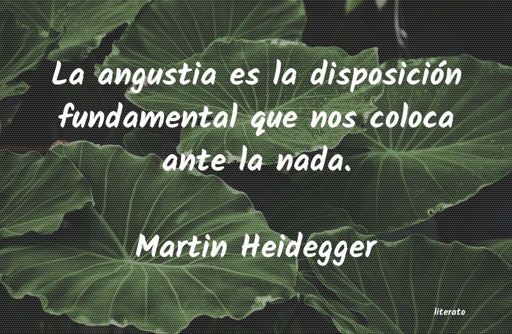 la angustia en heidegger