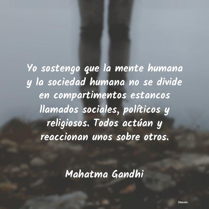 el sueÃ±o de mahatma gandi