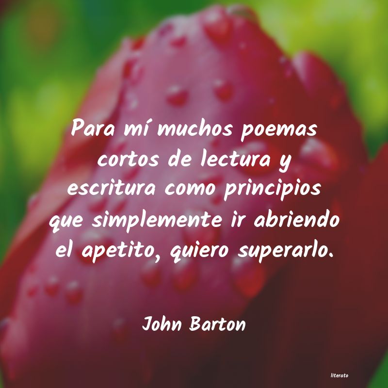 Frases de John Barton