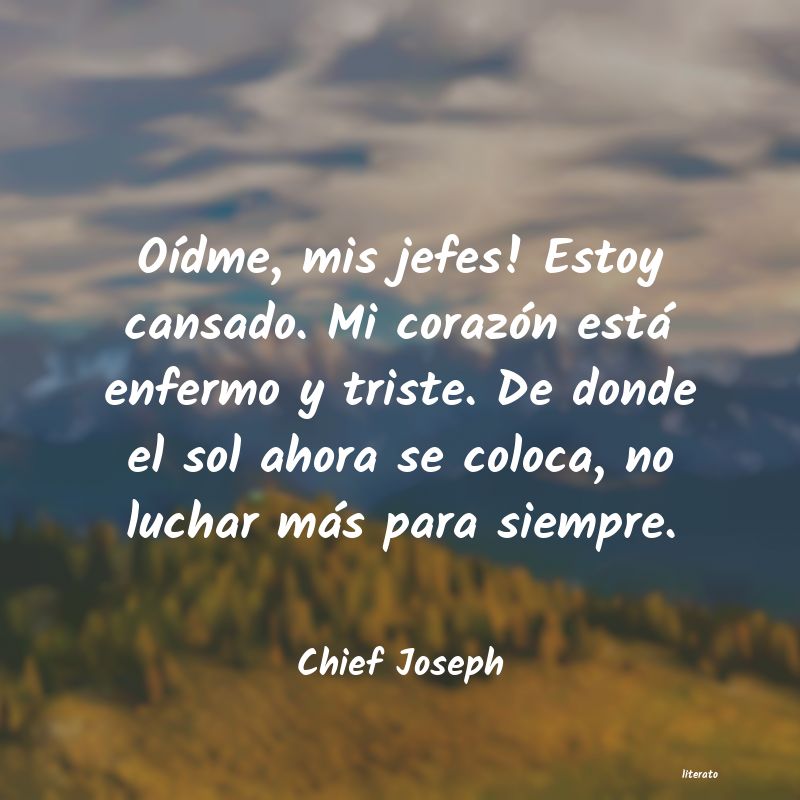 Frases de Chief Joseph