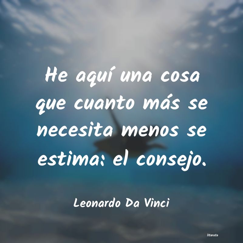 pensamientos de leonardo la vince