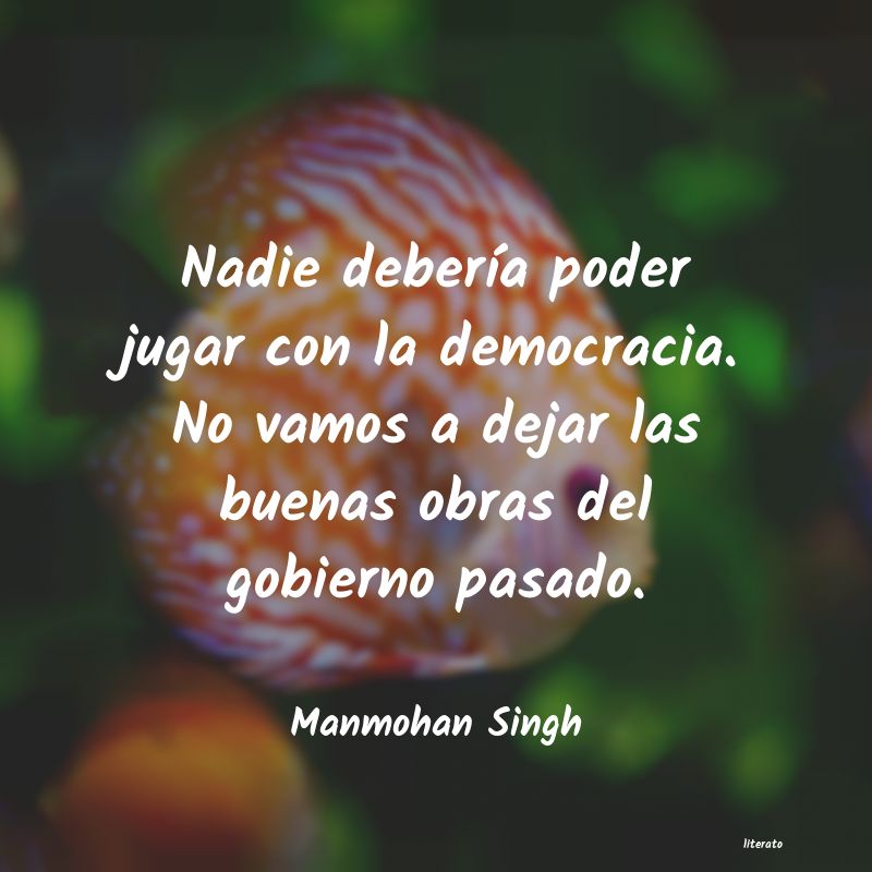 Frases de Manmohan Singh