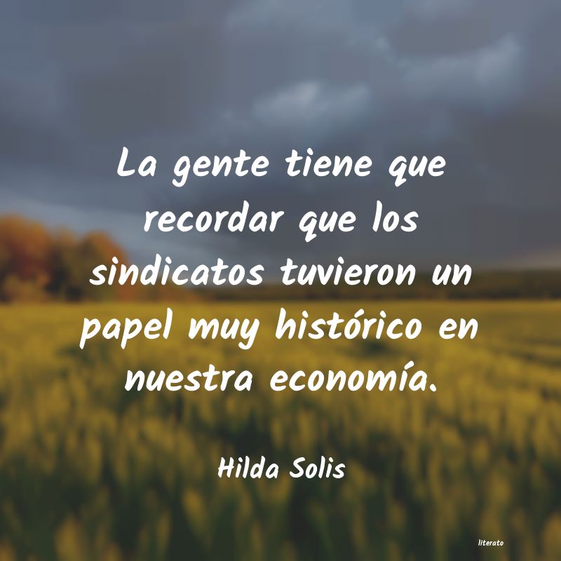 frases de Hilda Solis