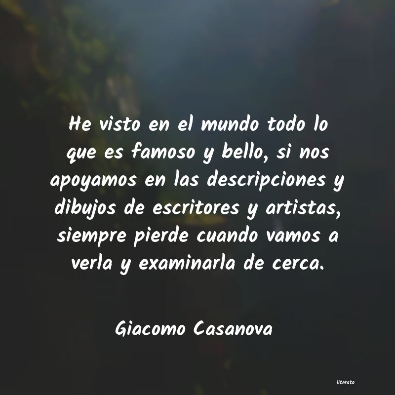 Frases de Giacomo Casanova