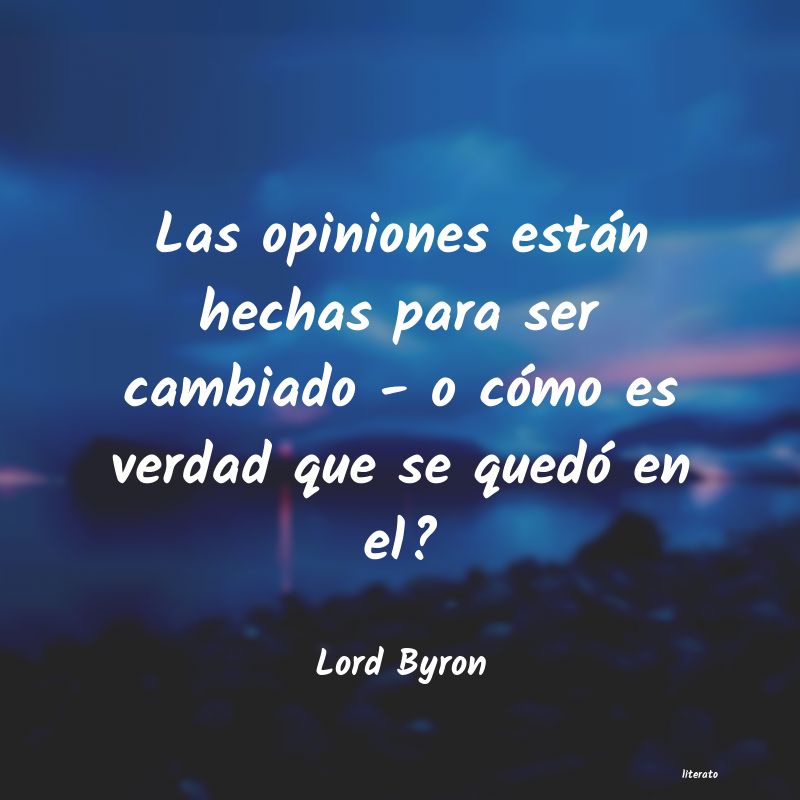 frases de Lord Byron