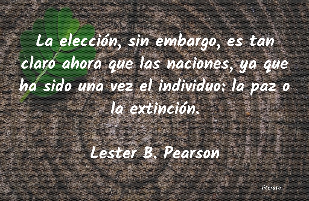 frases de Lester B. Pearson