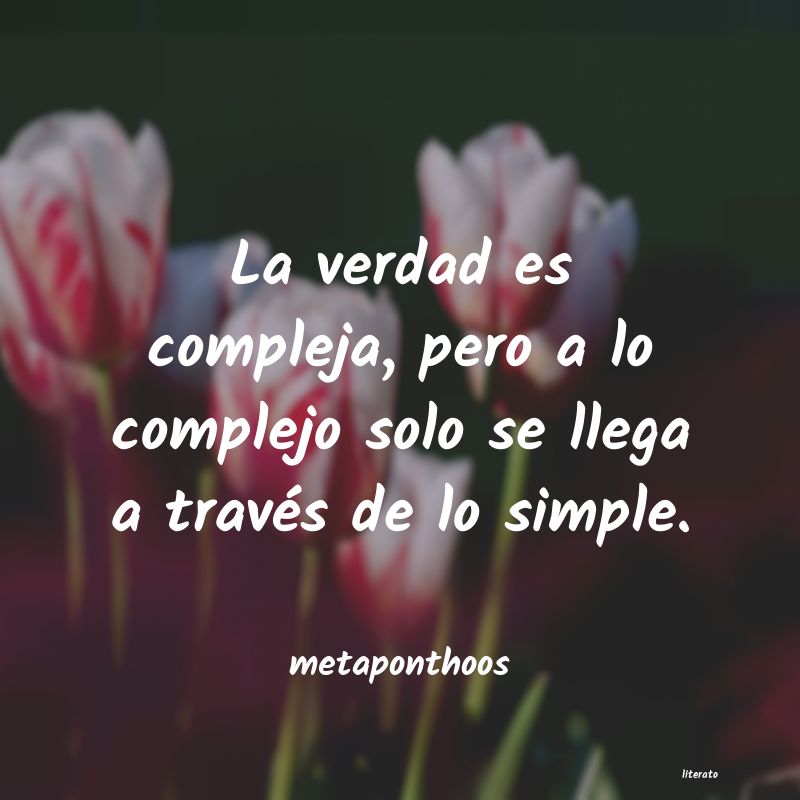 Frases sobre lo simple - Literato