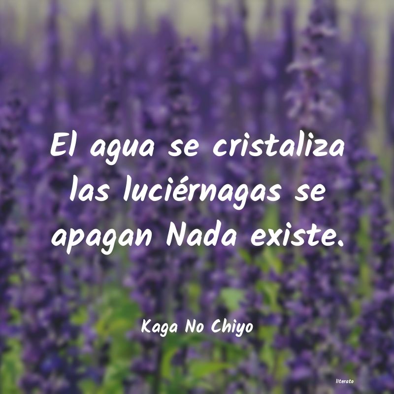 frases de Kaga No Chiyo