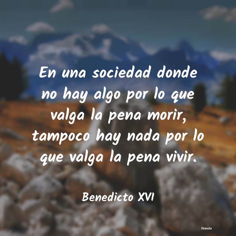 Frases de Benedicto XVI