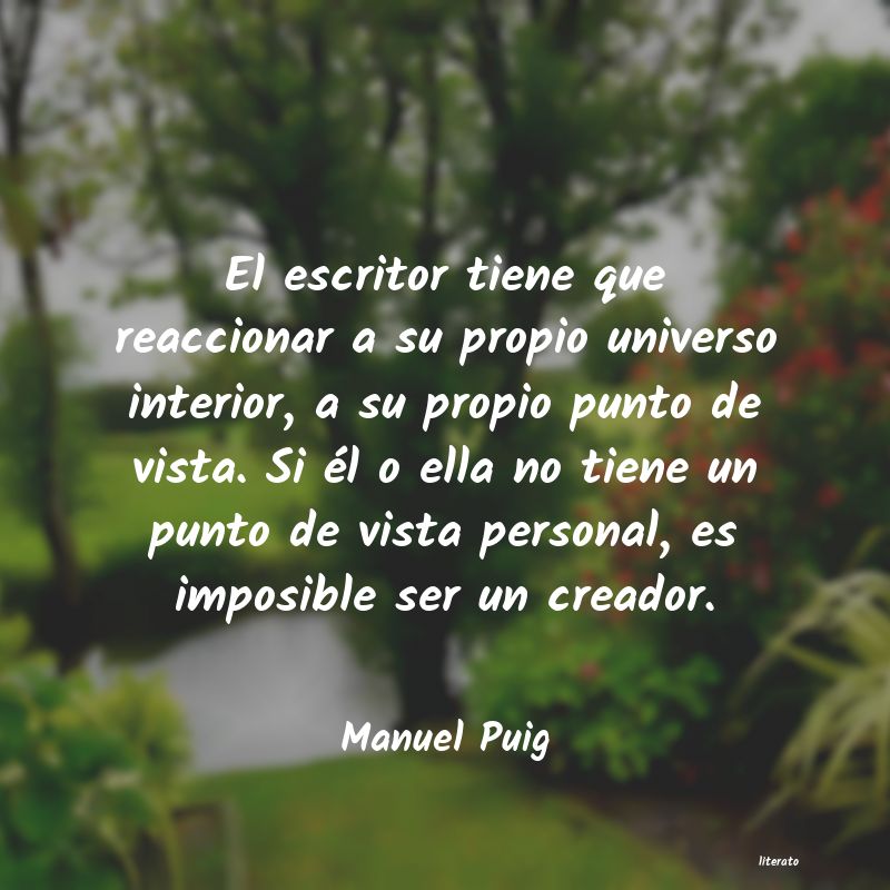 frases de Manuel Puig