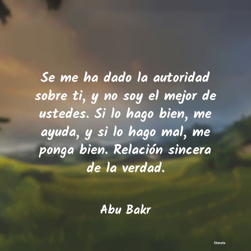 Frases de Abu Bakr