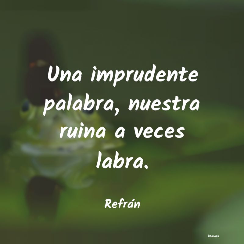 Frases de Refrán