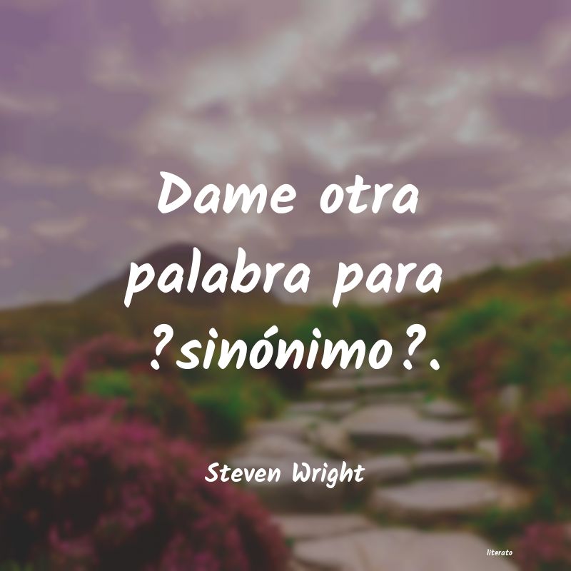 Frases de Steven Wright