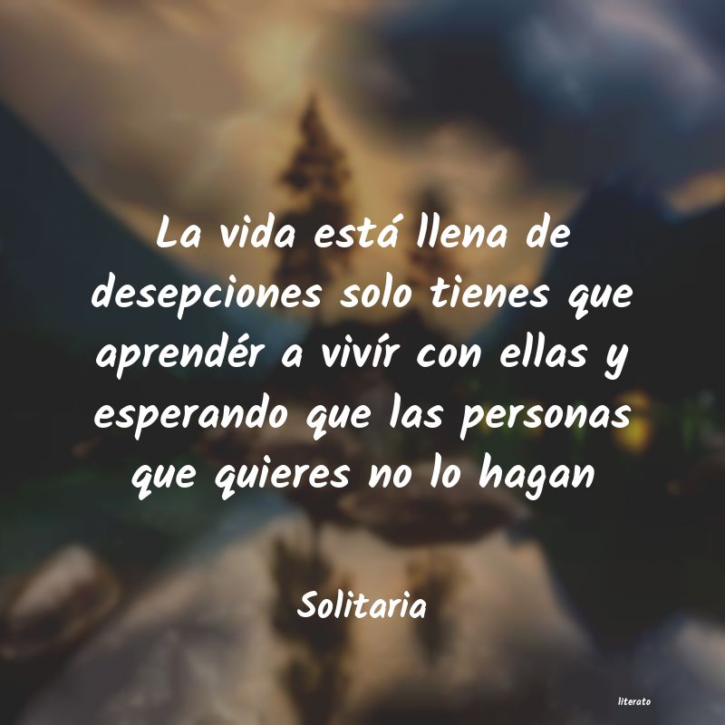frases de Solitaria