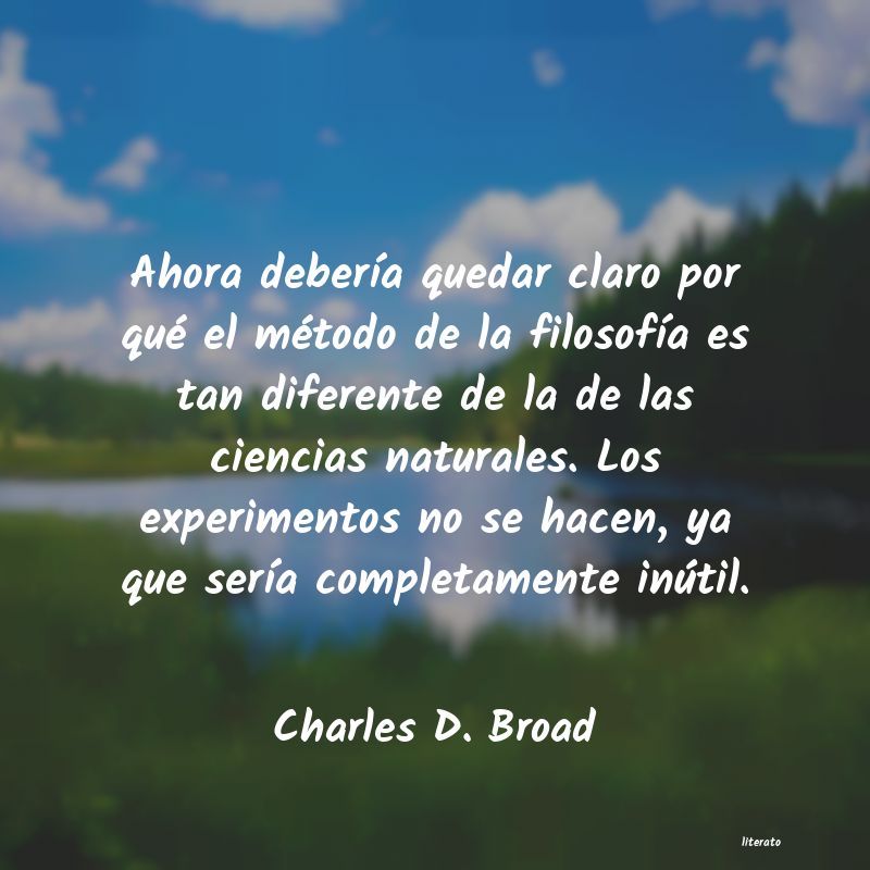 Frases de Charles D. Broad