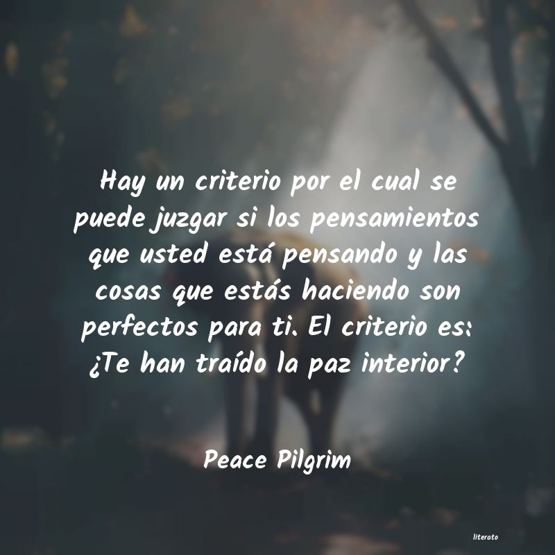frases de Peace Pilgrim