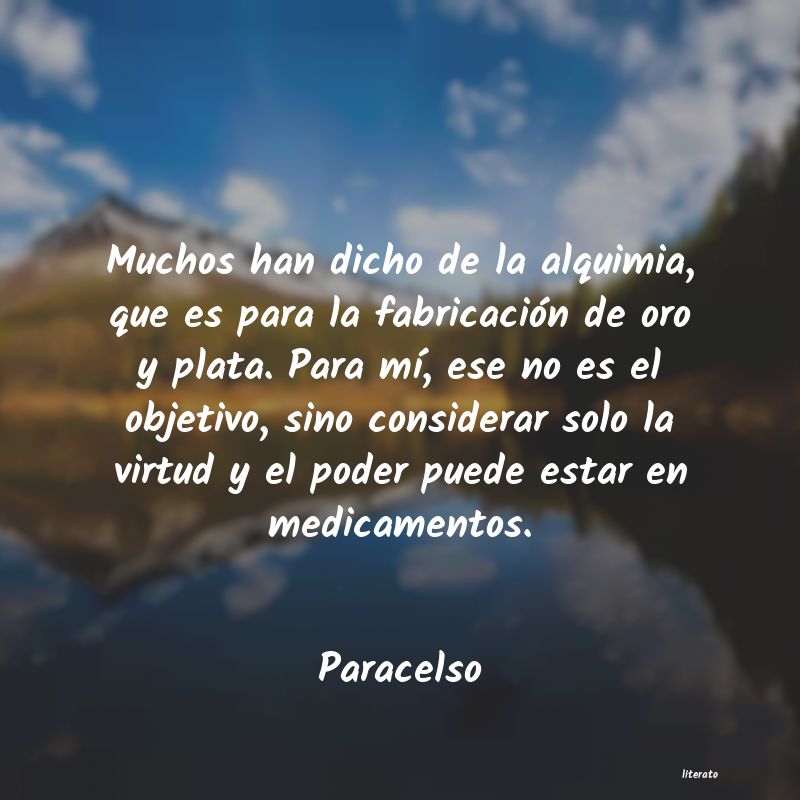 Frases de Paracelso