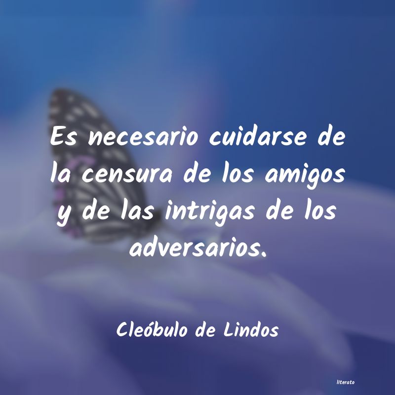 frases de Cleóbulo de Lindos