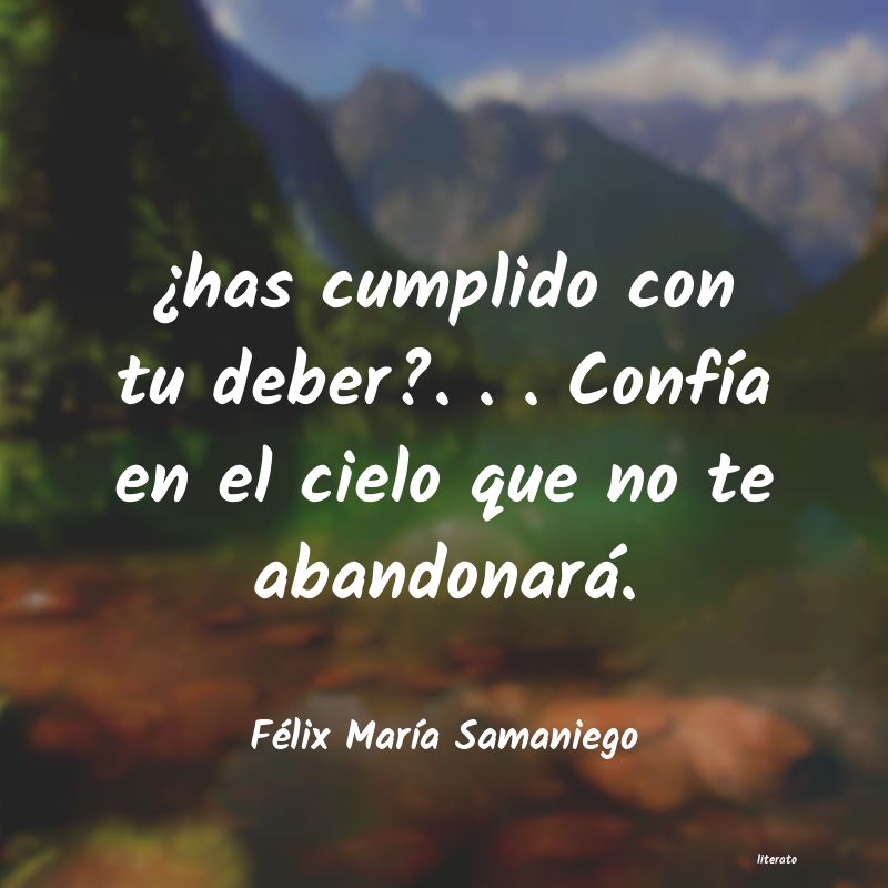 frases de Félix MarÃa Samaniego