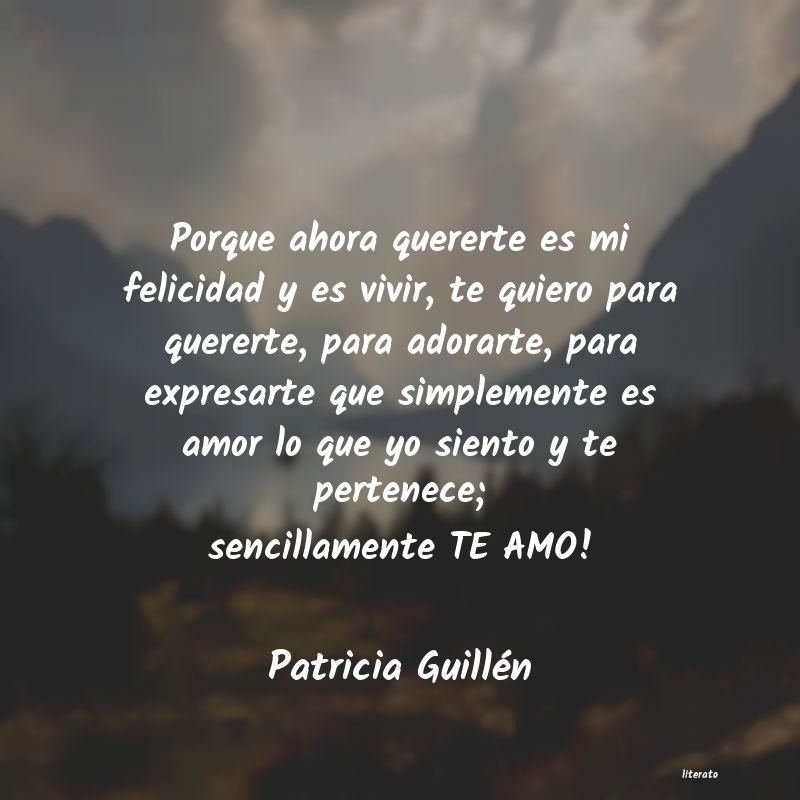 Patricia Guillén: Porque ahora quererte es mi fe