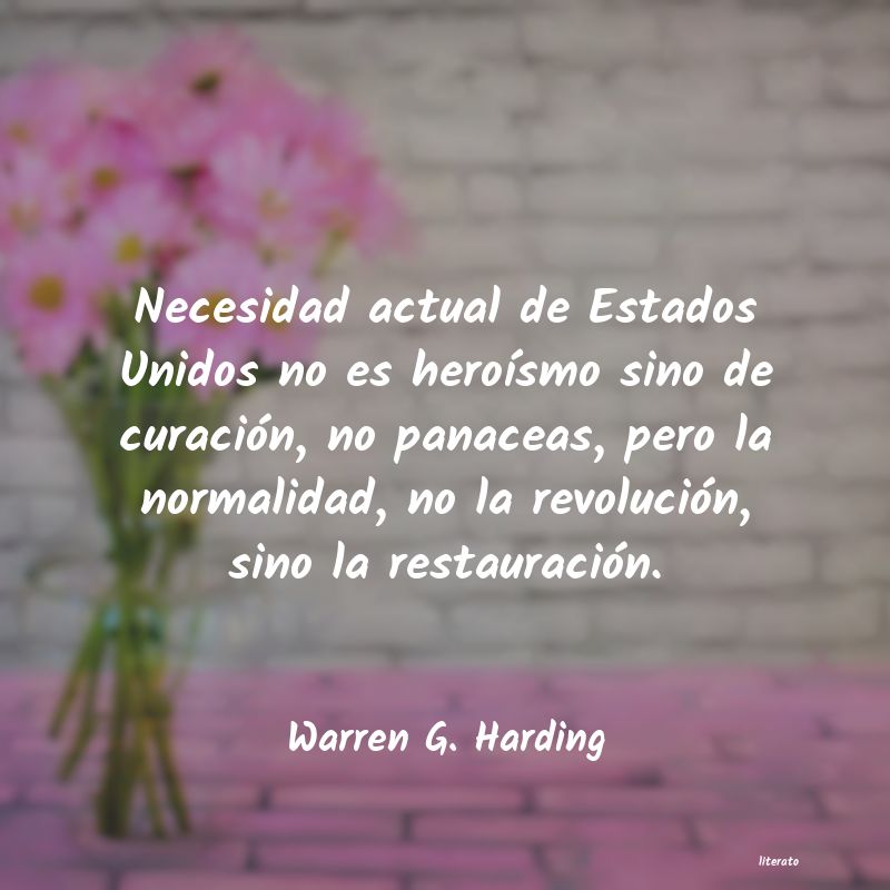 Frases de Warren G. Harding