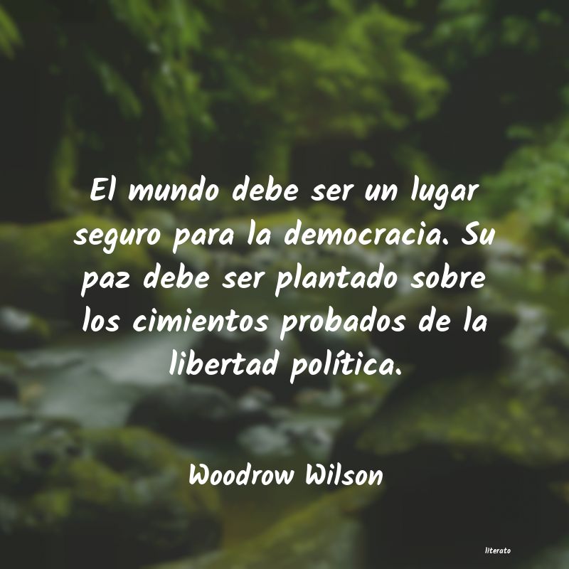 frases de Woodrow Wilson