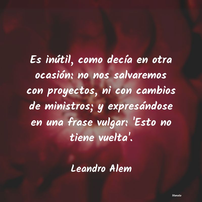 frases de Leandro Alem