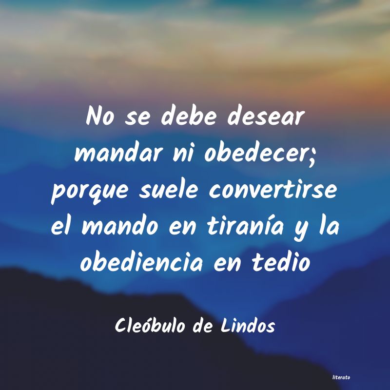 Frases de Cleóbulo de Lindos