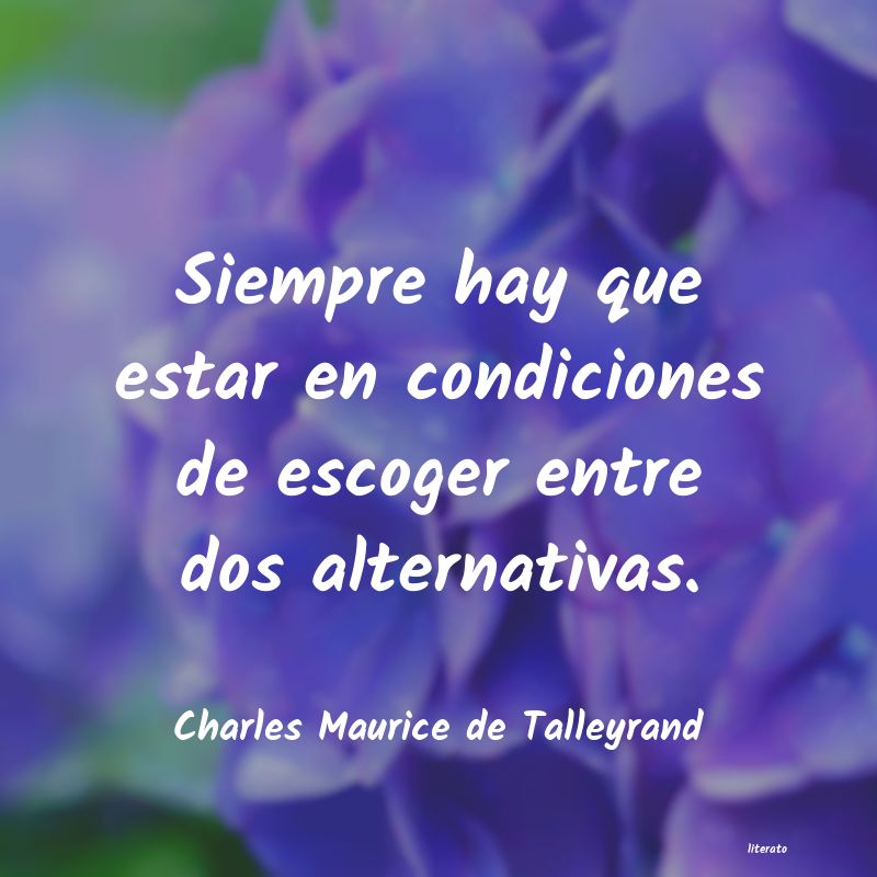 Frases de Charles Maurice de Talleyrand