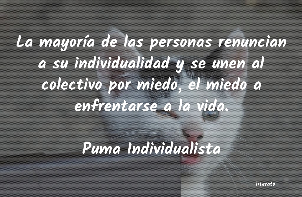 Frases de Puma Individualista