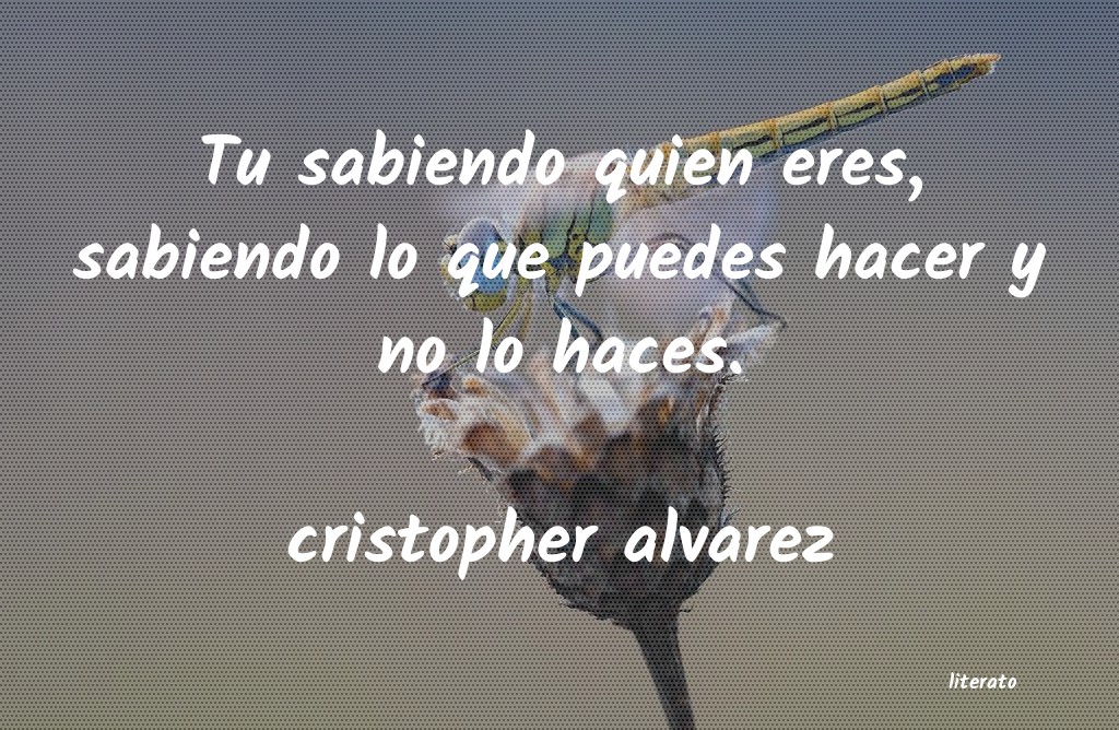 Frases de cristopher alvarez