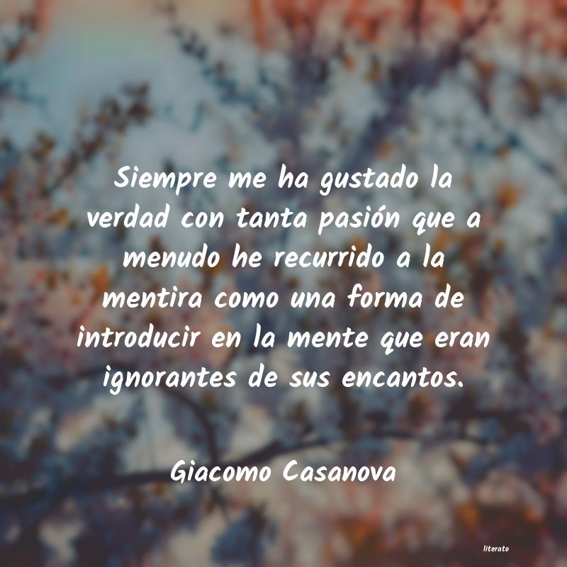 Frases de Giacomo Casanova