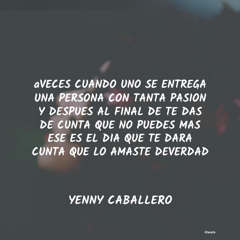 Frases de YENNY CABALLERO