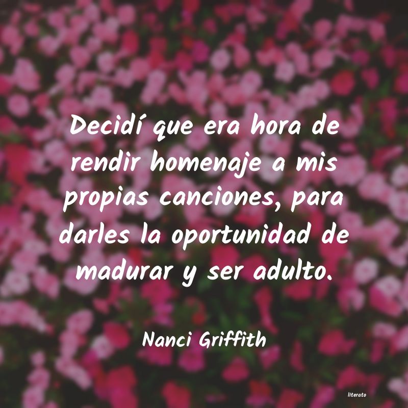 Frases de Nanci Griffith
