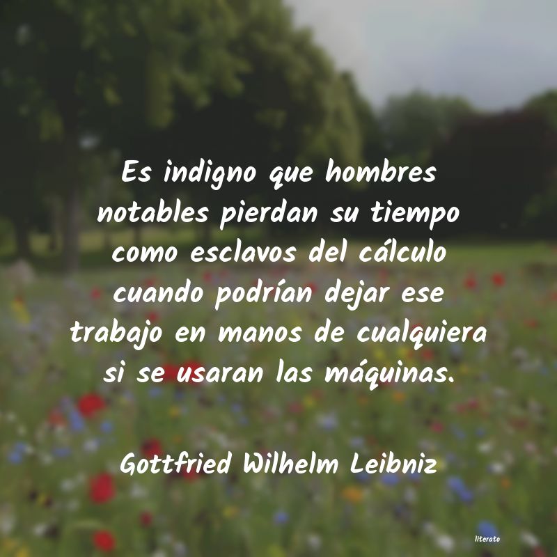 Frases de Gottfried Wilhelm Leibniz