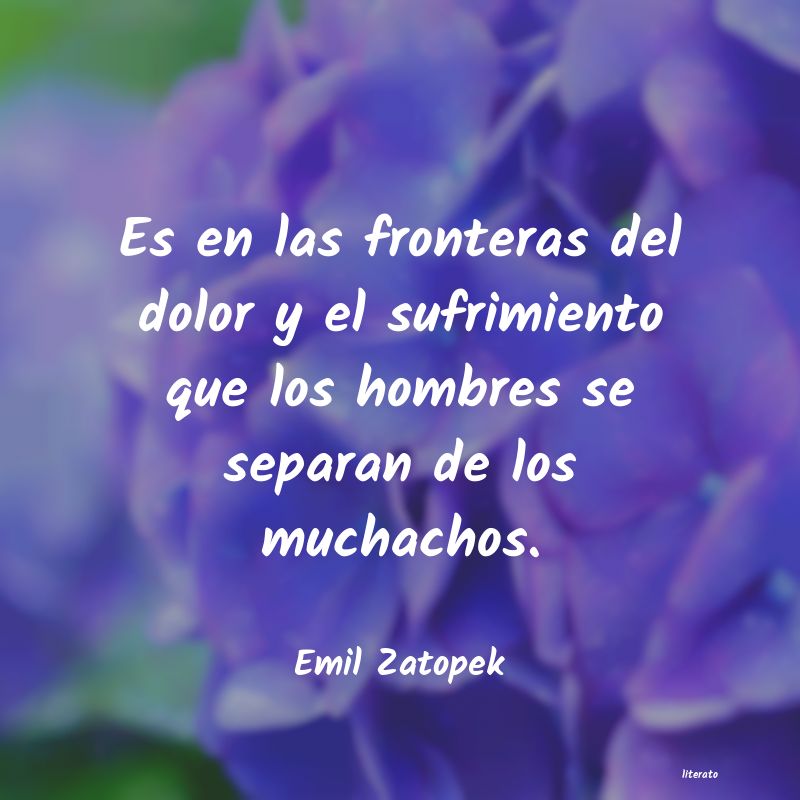 Frases de Emil Zatopek