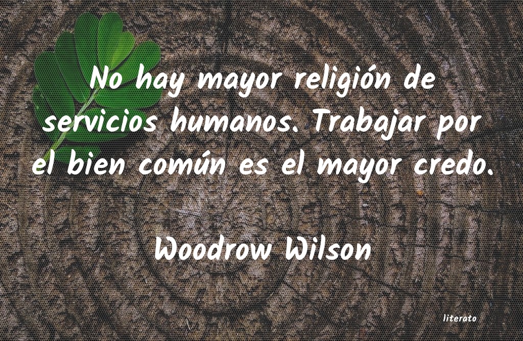 frases de Woodrow Wilson