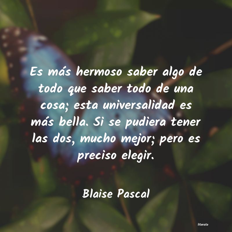 Frases de Blaise Pascal