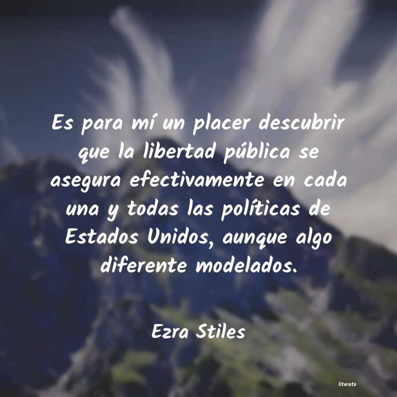 frases de Ezra Stiles