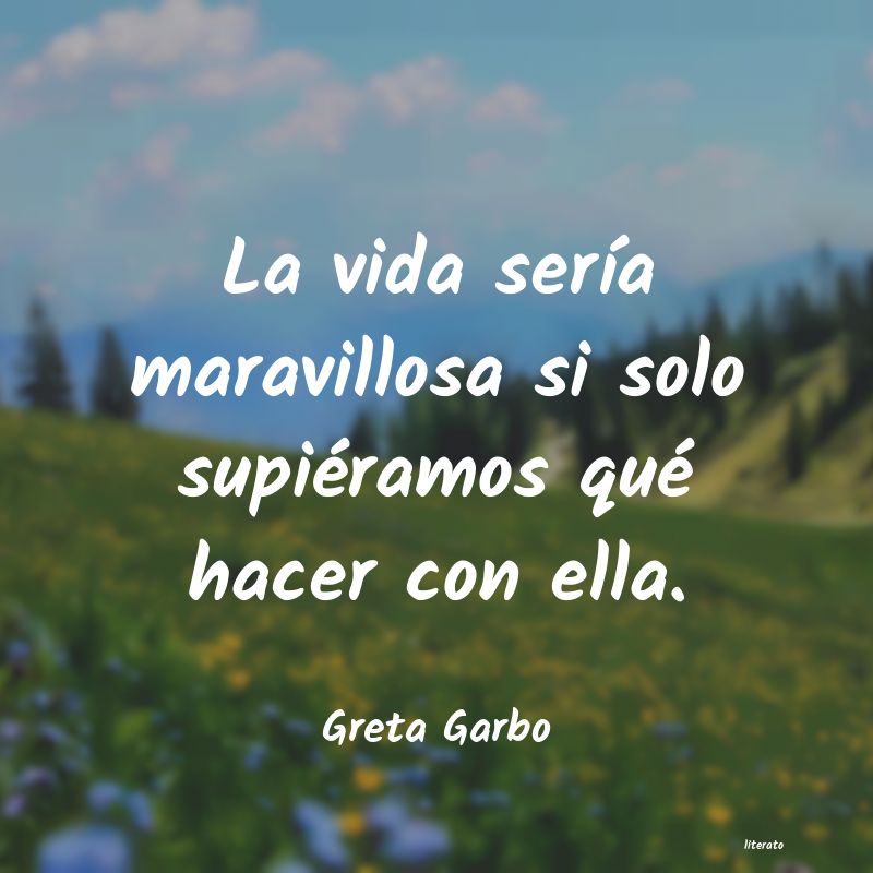 frases de Greta Garbo