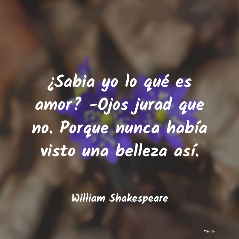 Shakespeare amor mudanza