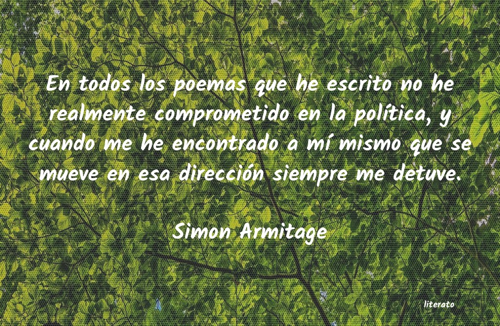 Frases de Simon Armitage