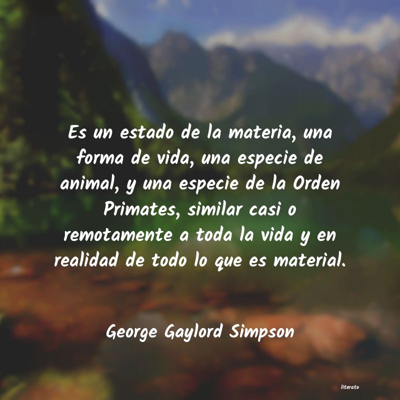 frases de George Gaylord Simpson