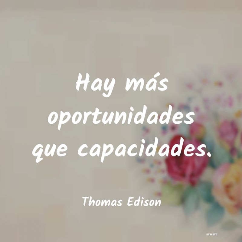 frases de Thomas Edison