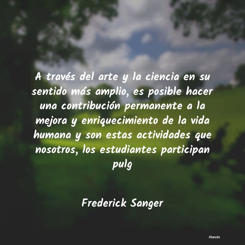 Frases de Frederick Sanger