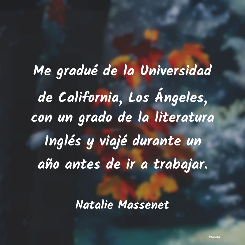 Frases de Natalie Massenet
