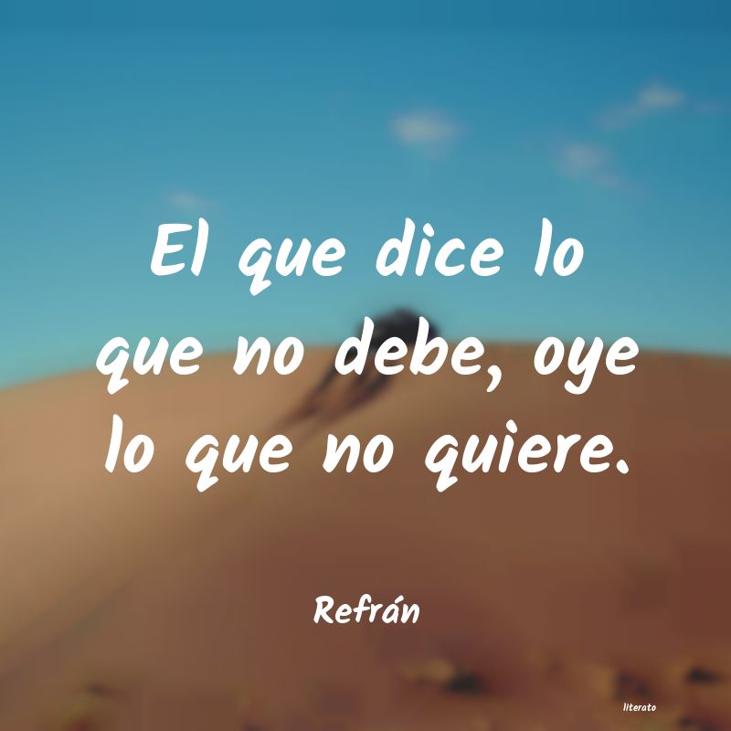 Frases de Refrán