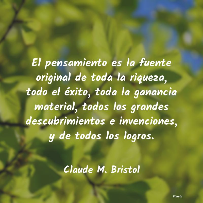 frases de Claude M. Bristol